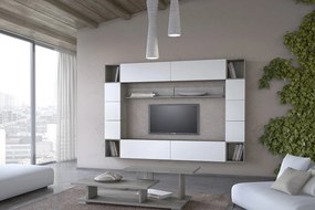 Σύνθεση σαλονιού "SMART 8D" σε χρώμα σταχτί-λευκό