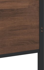 vidaXL Μεταλλικό πλαίσιο κρεβατιού χωρίς στρώμα καφέ δρυς 120x190 cm