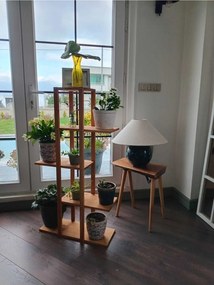 Stewehome Διακοσμητική ραφιέρα για γλάστρες από ξύλο Καφέ