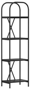 vidaXL Ράφι Βιβλίων Μαύρη δρυς 40 x 30 x 146 εκ Επεξεργασμένο ξύλο