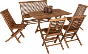 ΣΕΤ ΤΡΑΠΕΖΑΡΙΑΣ ΕΞΩΤ. ΧΩΡΟΥ 6ΤΜΧ KENDALL HM11954 ΜΑΣΙΦ ΞΥΛΟ TEAK ΦΥΣΙΚΟ