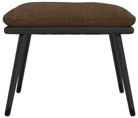 vidaXL Υποπόδιο Καφέ 45 x 29,5 x 39 εκ. Ύφασμα & Συνθετικό Δέρμα