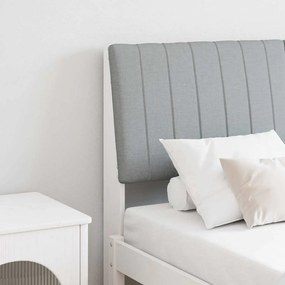 vidaXL Ταπετσαρισμένο κεφαλάρι Ανοιχτό γκρι 135 cm