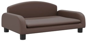 vidaXL Καναπές Παιδικός Καφέ 70 x 45 x 30 εκ. από Συνθετικό Δέρμα