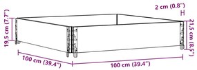 Κολάρα Παλέτας Καφέ 100x100 εκ. από Μασίφ Ξύλο Πεύκου - Καφέ