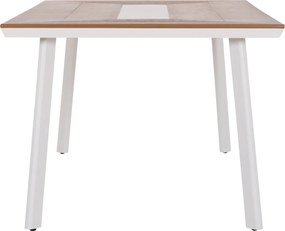 ΤΡΑΠΕΖΙ ΑΛΟΥΜΙΝΙΟΥ TABER HM5131.11 ΛΕΥΚΟ ΜΕ POLYWOOD TOP 200x100x75Υεκ