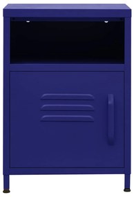 vidaXL Κομοδίνο Ναυτικό Μπλε 35 x 35 x 51 εκ. από Ατσάλι