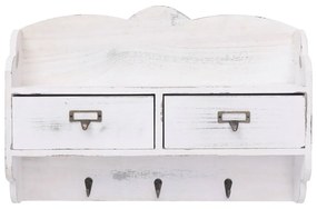 vidaXL 284239  Wall Mounted Coat Rack White 50x10x34 cm Wood