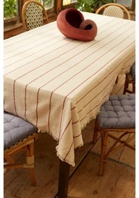 Τραπεζομάντηλο Ploma CAPLOMA200RO 160x200cm Ecru-Red Calma House 160X200 100% Cotton