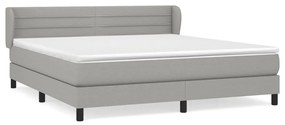 ΚΡΕΒΑΤΙ BOXSPRING ΜΕ ΣΤΡΩΜΑ ΑΝΟΙΧΤΟ ΓΚΡΙ 180X200 ΕΚ. ΥΦΑΣΜΑΤΙΝΟ 3126341