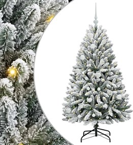 vidaXL Τεχνητό Χριστουγεννιάτικο Δέντρο Πράσινο και Λευκό 150 cm