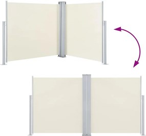 vidaXL Σκίαστρο Πλαϊνό Συρόμενο Κρεμ 120 x 600 εκ.