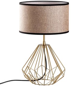 Φωτιστικό Επιτραπέζιο Diamond 892OPV2211 25x25x43cm 1xE27 40W Gold-Beige Opviq
