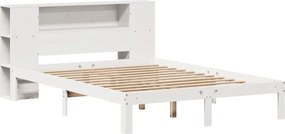vidaXL Κρεβάτι Βιβλιοθήκη Χωρίς Στρώμα 120x200 εκ Μασίφ Ξύλο Πεύκο