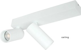 LED Σποτ Τοίχου ή Οροφής Απλίκα Soho Διπλό 10W 3000K 24° Λευκό