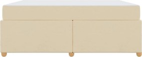 vidaXL Σκελετός Κρεβατιού με στρώμα Κρεμ 180 x 200 cm ύφασμα