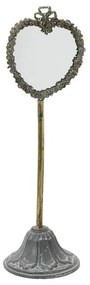 Καθρέφτης Επιτραπέζιος Καρδιά 46,5cm Grey FUT204 Espiel Metal