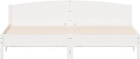 vidaXL Σκελετός Κρεβ. Χωρίς Στρώμα Λευκό 180x200 εκ Μασίφ Πεύκο