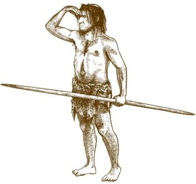 Εικονογράφηση engraving illustration of caveman, Andrii-Oliinyk