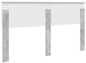 vidaXL Κεφαλάρι με κεφαλάρι Σκυρόδεμα Γκρι 160 cm Επεξεργασμένο ξύλο