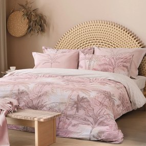 Σεντόνια Μονά (Σετ) Nima Curacao Ροζ Χωρίς Λάστιχο 170x260