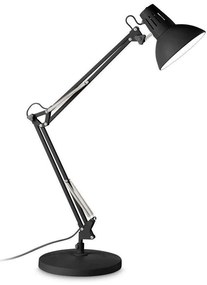 Φωτιστικό Επιτραπέζιο Wally 265278 20x58x36cm 1xE27 42W Black Ideal Lux
