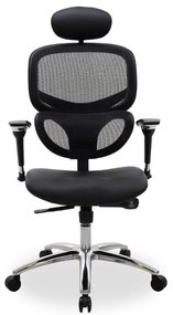 Καρέκλα γραφείου διευθυντή Freedom pakoworld Premium Quality μαύρο pu-mesh