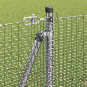 vidaXL Συρματόπλεγμα με Σκυρόδεμα 25 x 1,2 μ Ασημί Δίχτυ