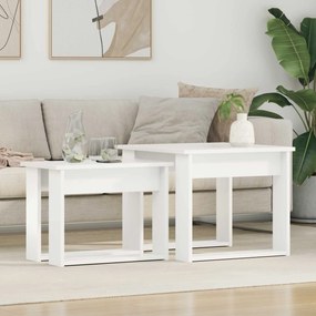 vidaXL Σετ Τραπεζιού Για Καφέ 2 pcs Λευκό 50 x 52 x 42 εκ