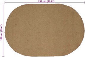 vidaXL Χαλιά χώρου Φυσικό 100 x 152 εκ. Γιούτα