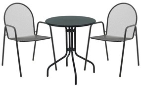 Intrahome Τραπεζαρία Vergo-Tarete Intrahome σετ 3τεμ μέταλλο σε μαύρη απόχρωση | SKU: INTRAPA-311112237