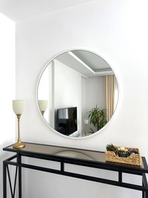 Stewehome Καθρέπτης Στρογγυλός Λευκό (60 CM) 80x80 cm