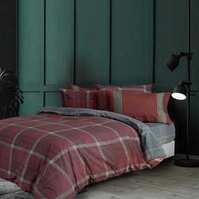 Σεντόνια Cozy (Σετ 3τμχ) Bordo Nima Single 170x260cm 100% Cotton