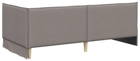 vidaXL Κρεβάτι Γωνίας με κεφαλάρι Taupe 90 x 200 cm ύφασμα