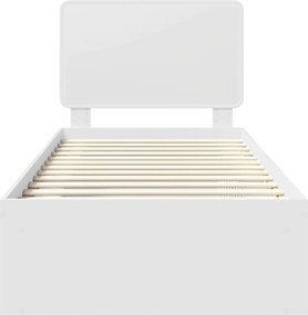 vidaXL Σκελετός Κρεβατιού Λευκό 90 x 190 cm Στερεά ξυλεία πεύκου