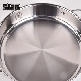 Τηγάνι ανοξείδωτο με καπάκι - 2.7L - CS001-C24 - DSP - 562519