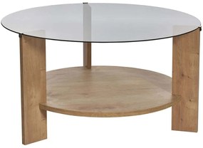 Τραπέζι Σαλονιού Clara 668NRD1108 75x75x40cm Oak-Fume