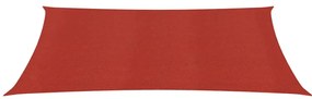 vidaXL Πανί Σκίασης Κόκκινο 3,5 x 4,5 μ. από HDPE 160 γρ./μ²