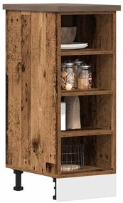 vidaXL Κάτω ντουλάπι Riga Παλιό ξύλο 30x44,5x81,5 cm