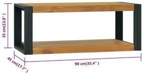 ΈΠΙΠΛΟ ΜΠΑΝΙΟΥ ΕΠΙΤΟΙΧΙΟ 90X45X35 ΕΚ. ΑΠΟ ΜΑΣΙΦ ΞΥΛΟ TEAK 338231