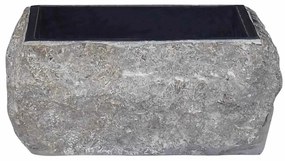 vidaXL Νιπτήρας Μαύρος 30 x 30 x 13 εκ. Μαρμάρινος