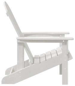 vidaXL Adirondack Καρέκλα Λευκή 74x82x91 εκ HDPE