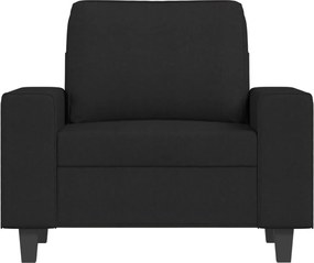 vidaXL Πολυθρόνα Μαύρη 60 εκ. Υφασμάτινη με Υποπόδιο