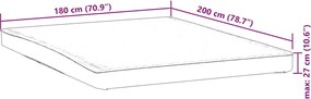 vidaXL Προστατευτικό στρώματος Λευκό 180x200 εκ. Αδιάβροχο