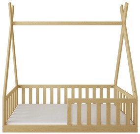 Κρεβάτι  Montessori Tipi με κάγκελα Natural  70x140cm  BC50043  BabyCute (Δώρο το Στρώμα)