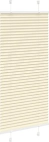 vidaXL Πλισέ περσίδα Κρέμα 65x100 cm Πλάτος υφάσματος 64,4 cm