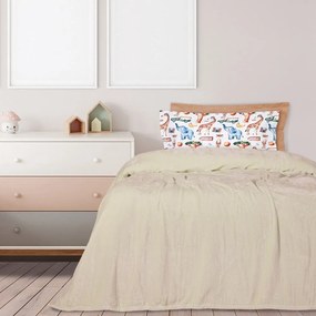 Κουβέρτα 1341 Velour Ivory Das Home Μονό 160x220cm Πολυέστερ