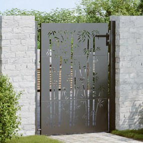 vidaXL Πύλη Κήπου Άλλο Μαύρο 105 x 125 cm Ατσάλι με Επικάλυψη Πούδρας