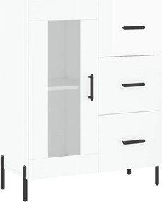 vidaXL Ντουλάπι Γυαλιστερό Λευκό 69,5x34x90 εκ. Επεξεργασμένο Ξύλο