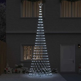 vidaXL LED Χριστουγεννιάτικο Δέντρο Κρύο Λευκό 500 cm Μέταλλο